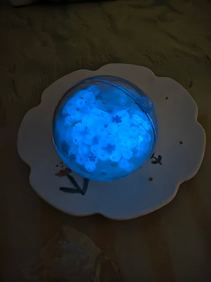 Handmade Glow-in-the-Dark Squishy Ball | Purple Cherry Blossom